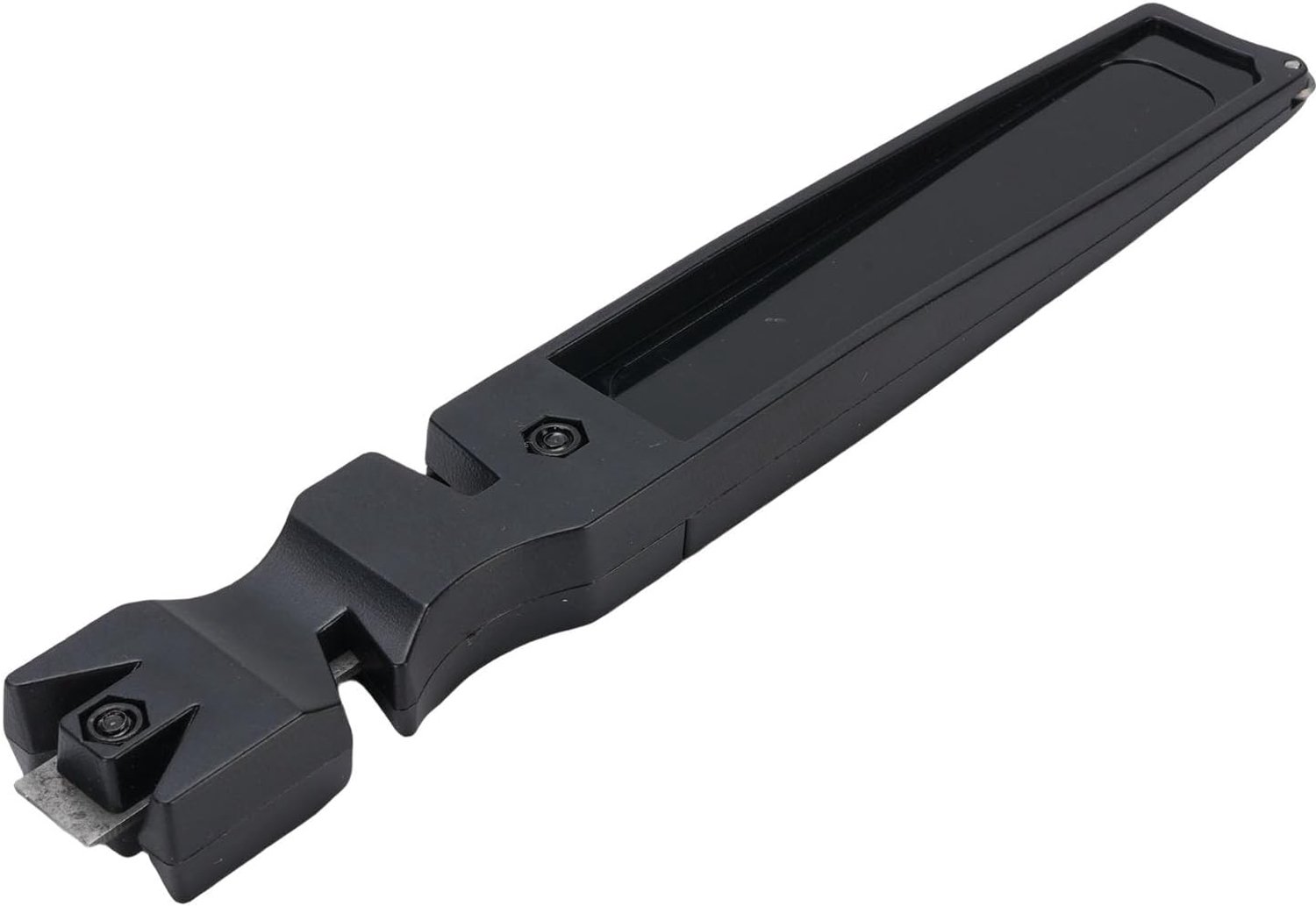 Cutter Sharpener, ABS 4 in 1 Handmatig Slijpgereedschap met Automatische Uitlijning, Scherpt Schaarassen Schoffels en Gekartelde Messen, Zakontwerp voor Gebruik in de Keuken, Tuin op de
