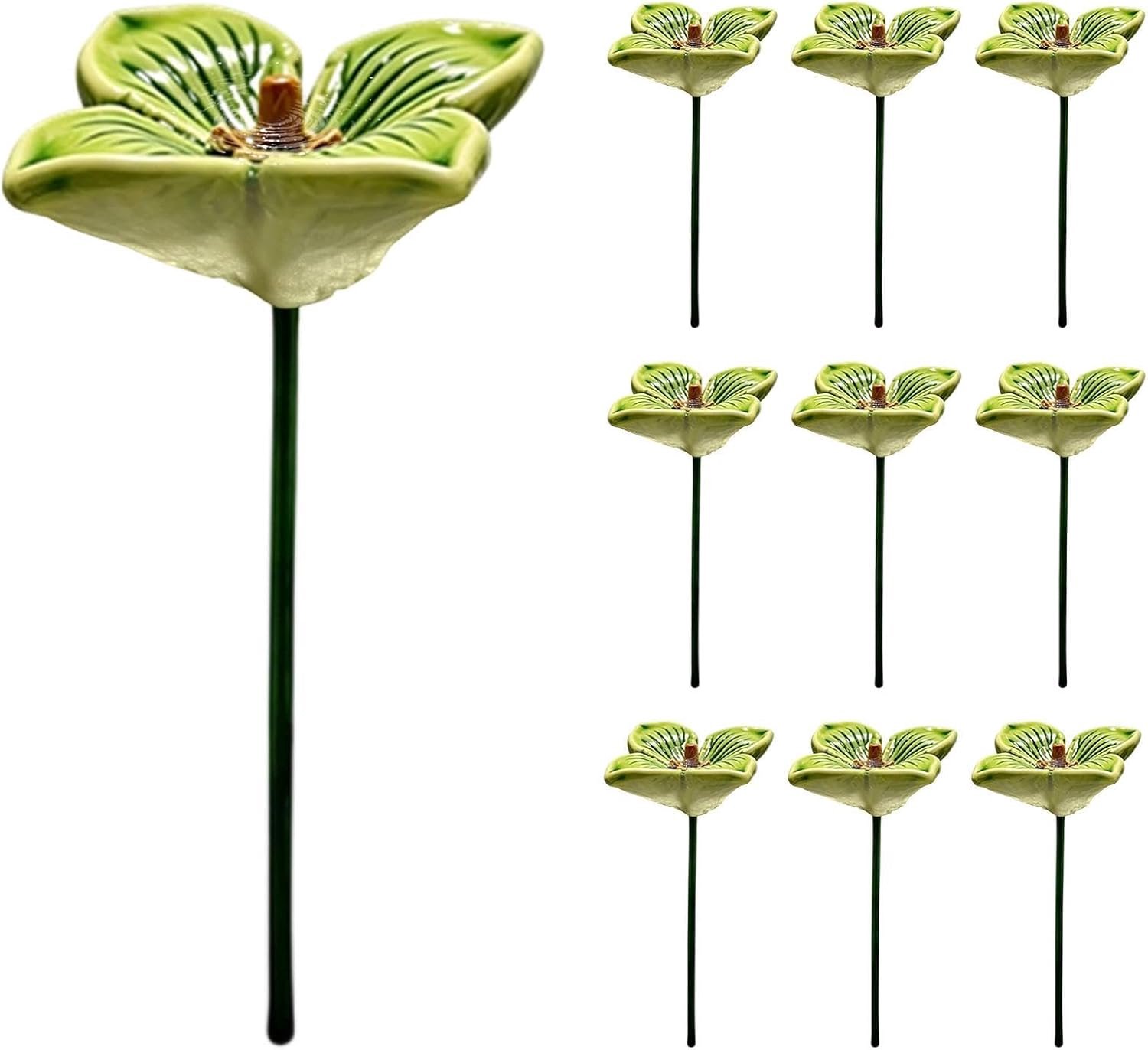 10 stuks keramische kleurrijke bloemvormige voeder