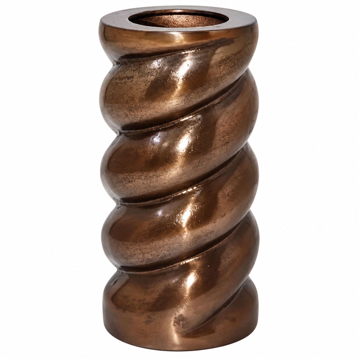 Colmore by Diga Vaas loes-Metallic brown-19x18x36cm bruin
