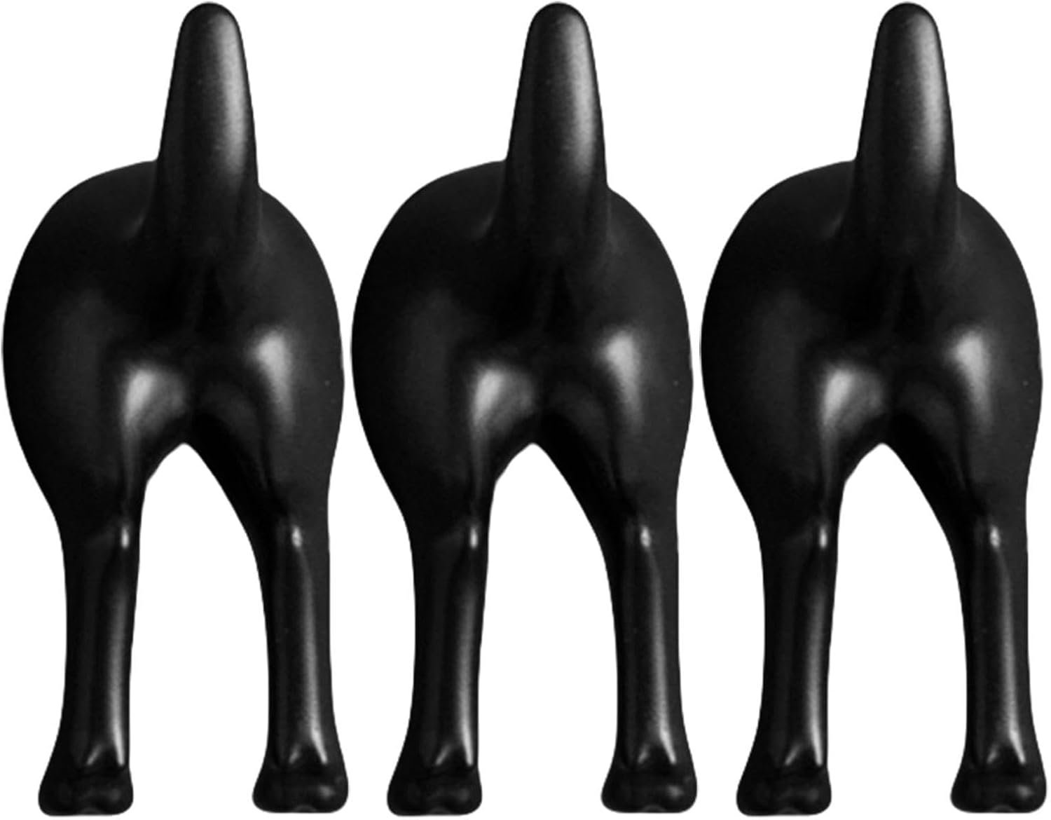 Wandorganizer | Multifunctionele handdoekhouder, hoedenrek, kapstokopslag, badkamer keuken slaapkamer, 3 stuks hondenstaart muurhaak - opslag van hondenhalsbanden, sterke zelfklevende