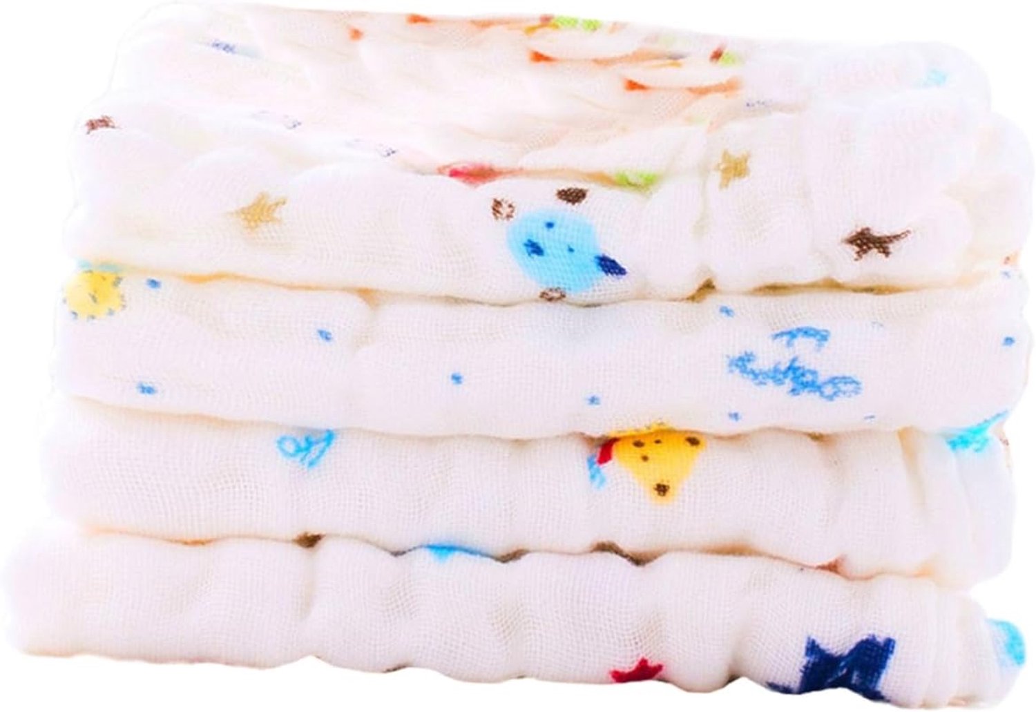 4-delige borstvoedingsdoek van puur katoen zeslaags vierkante handdoeken gaasdoeken washandjes