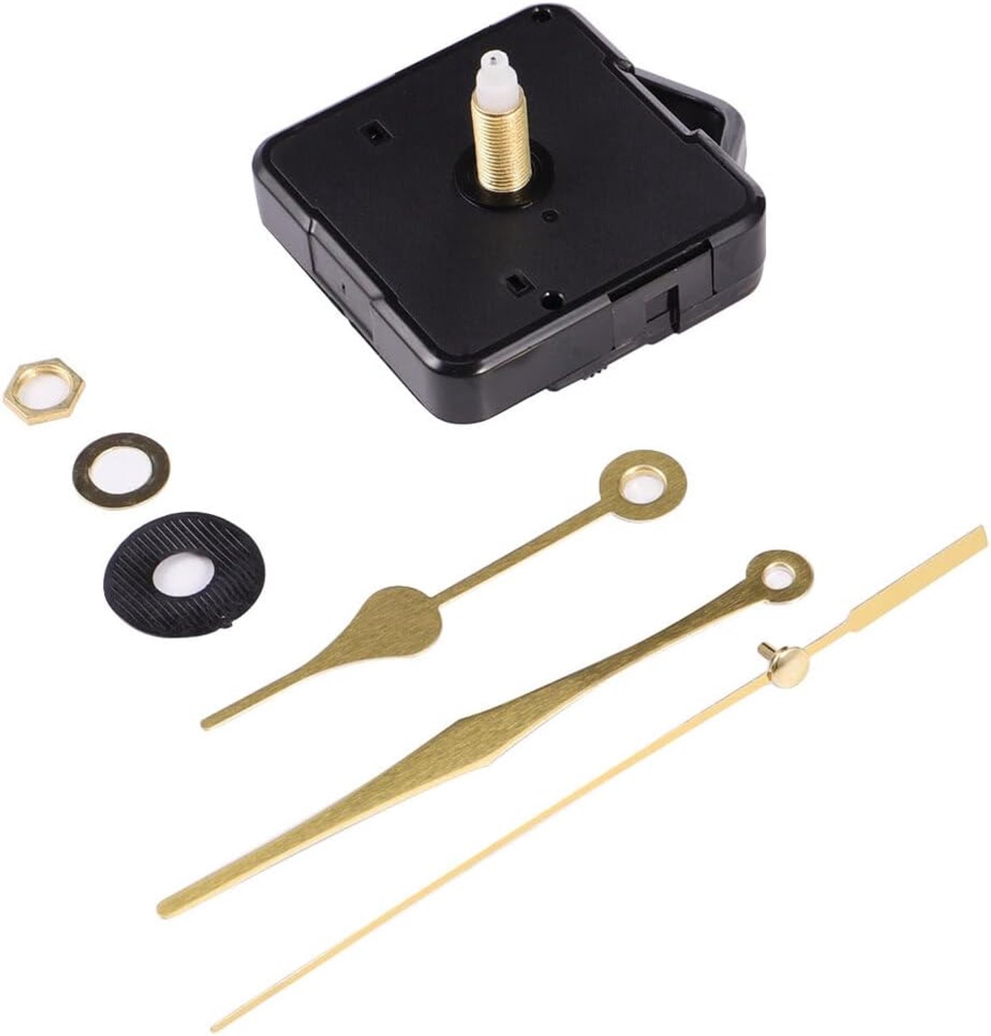 Quartz Klok Mechanisme met Gouden Wijzers Hoge Precisie Klok Vervangingskit voor DIY Wandklok Duurzaam Uurwerk Mechanisme Eenvoudig Te Installeren voor Thuis