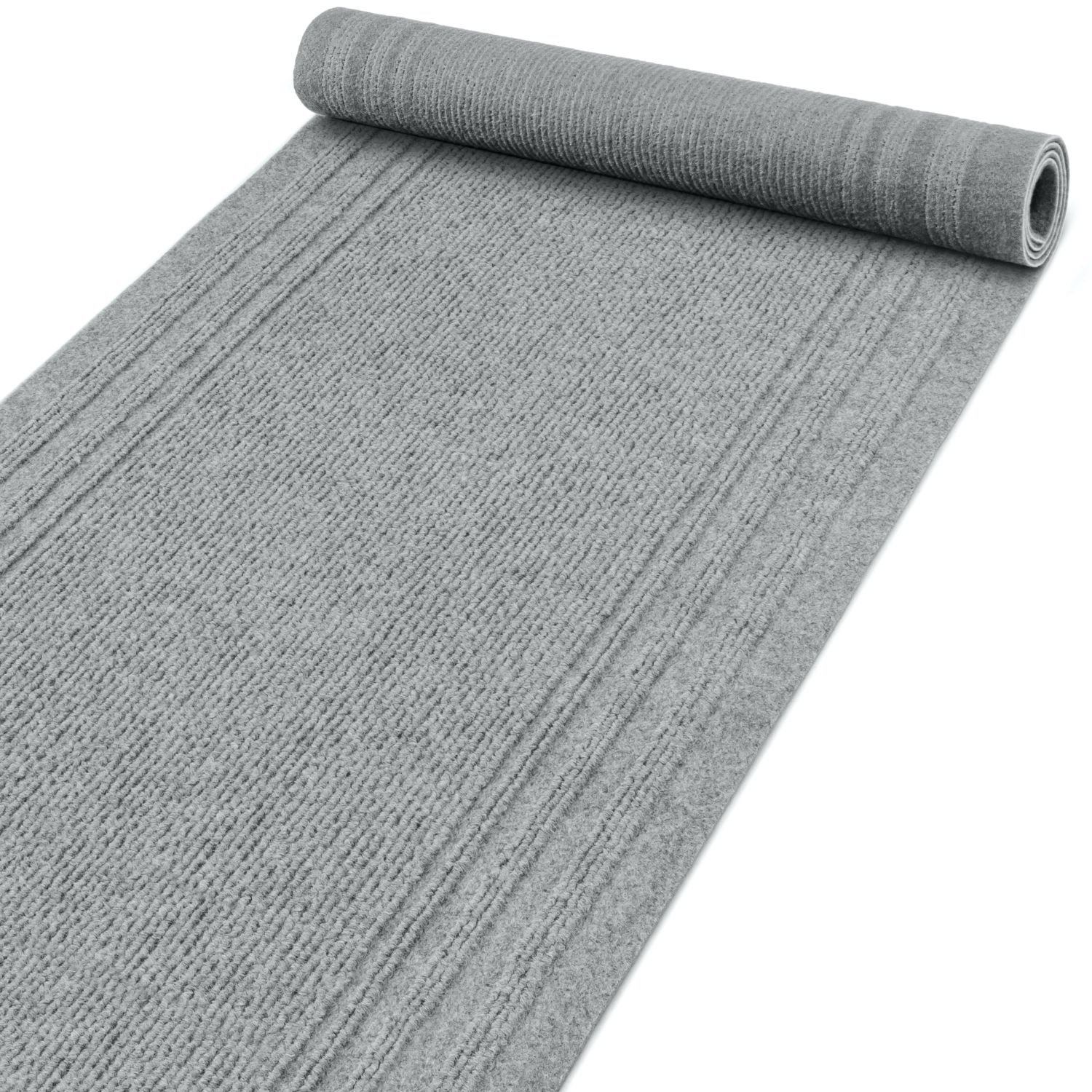 ANRO Loper Passat Grijs 130x67cm – Schoonloopmat Gangloper Vuilvangmat Antislip Op Maat