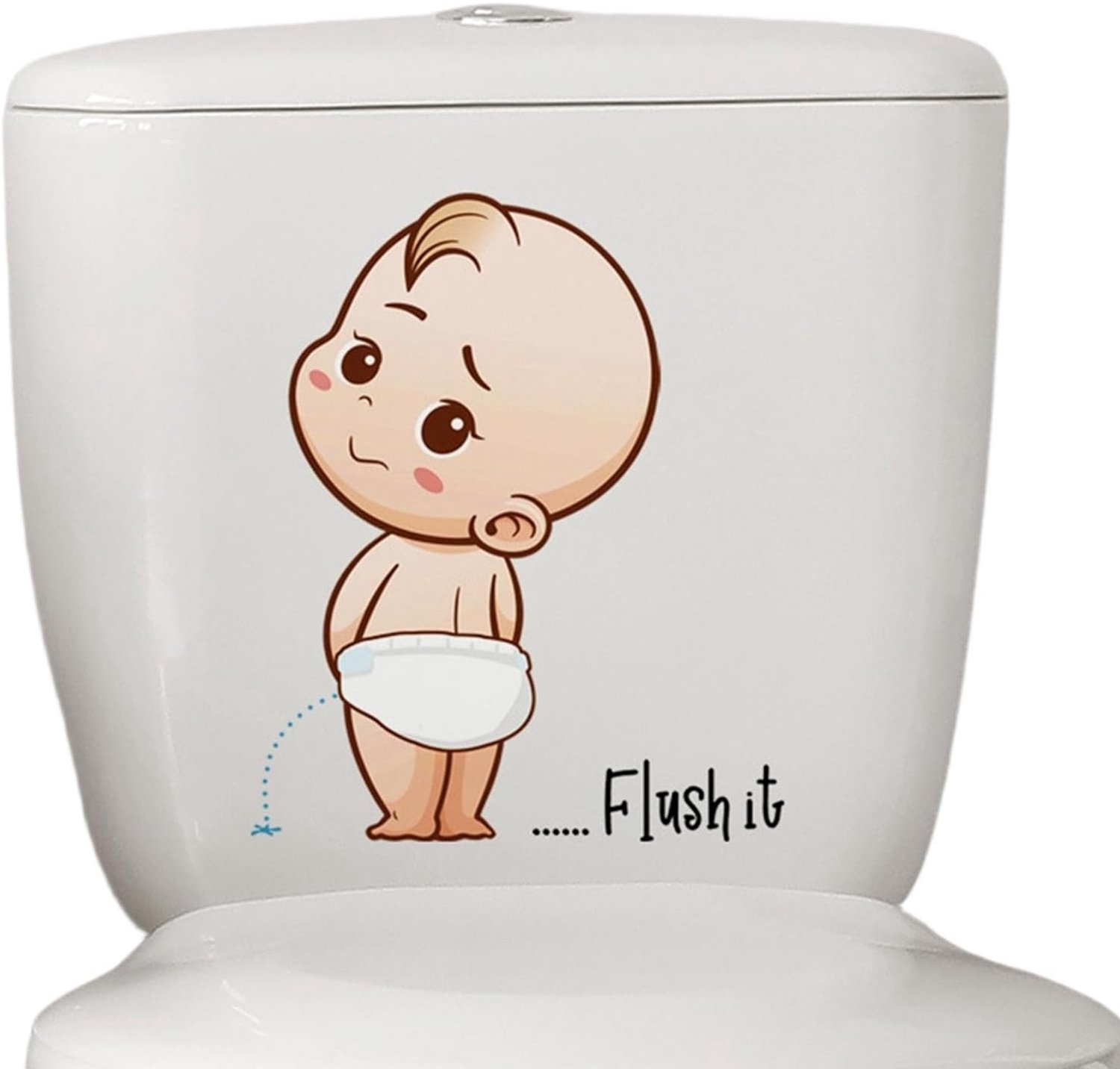 Stickers, grappige badkamer muurstickers, herbruikbare wc-deksel