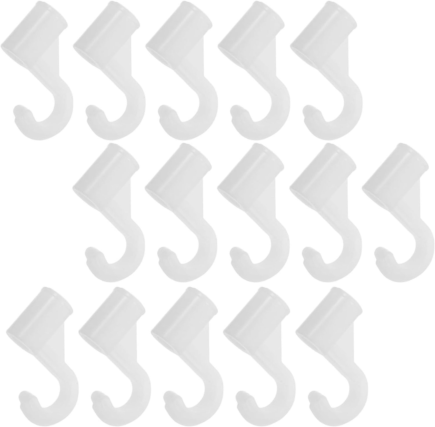 15 Stuks Stevige Plastic Kledingkast Haak Id Open Zijsteun Draagkrachtige Closet Rod Beugel voor Opbergruimte Langdurig Gebruik