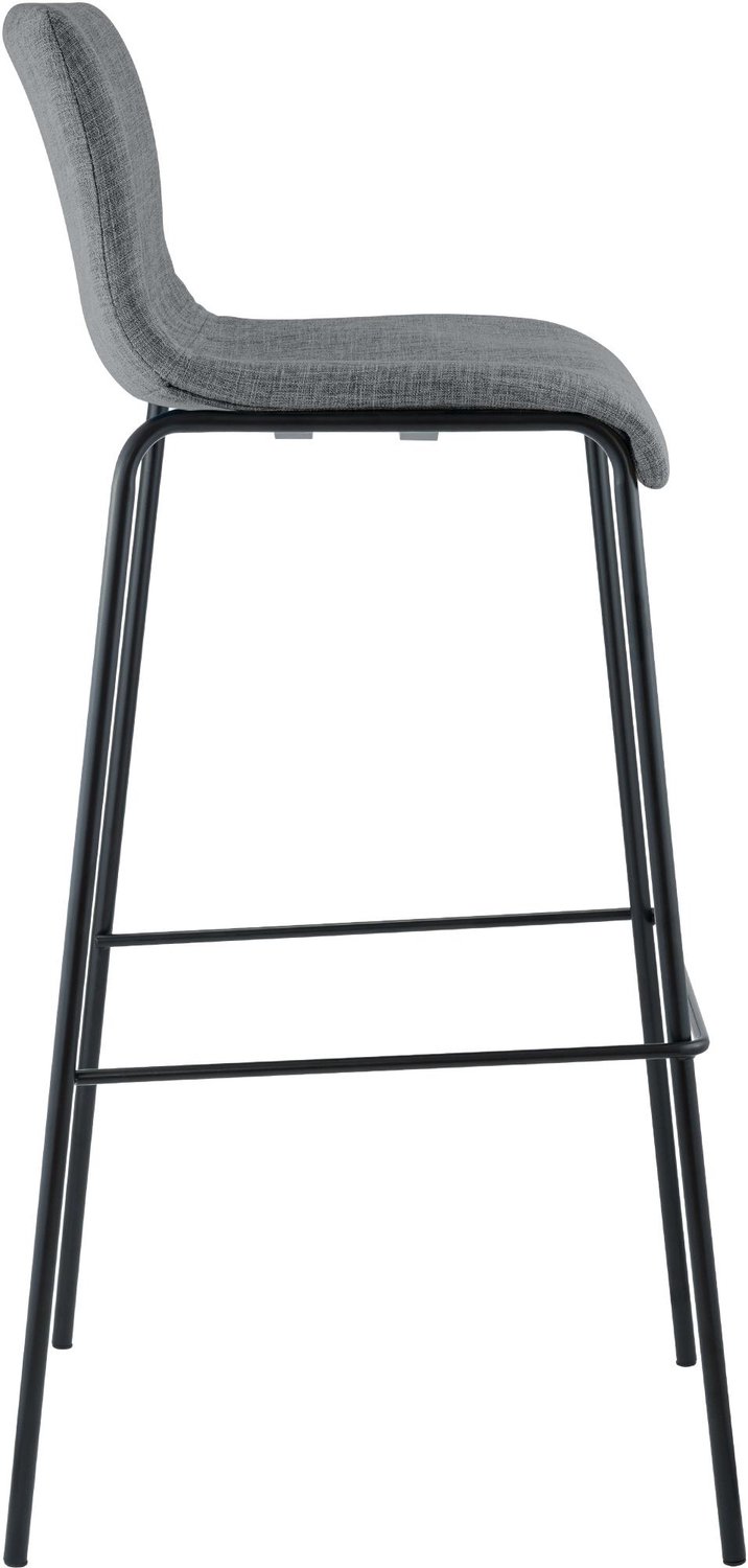 Luxe Comfort Barkruk - Stof - Lichtgrijs zwart/licht grijs