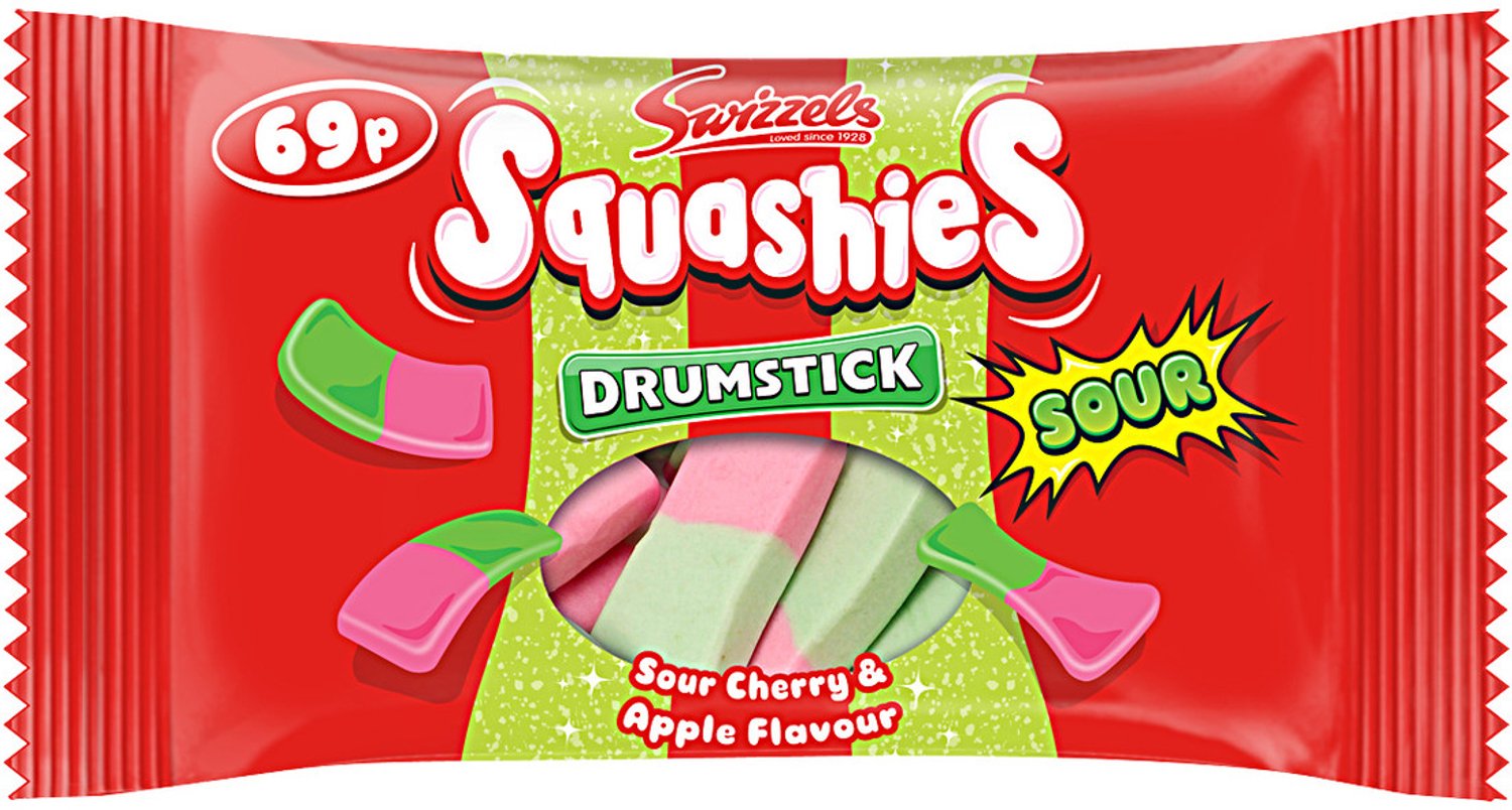 Swizzels Matlow Squashies Sour Cherry & Apple - zacht snoep - 30 x 60 g