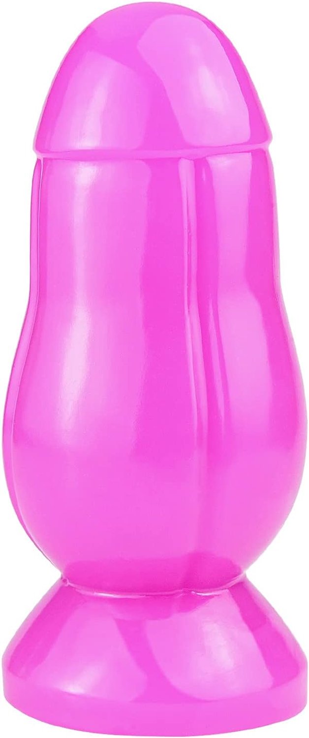 Dildo met zuignap, grote anale plug, vrouwelijke buttplug, prostaatmassage, G-punt, masturbatie, stimulator, anaal seksspeelgoed voor vrouwen, mannen, koppels (paars)