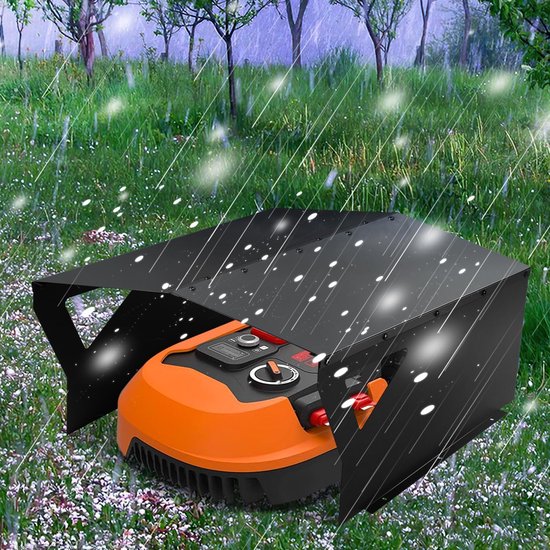 Garage voor robotmaaier, gegalvaniseerde beschermoverkapping, carport, overkapping voor grasmaaier, grasmaaier, met handschoenen en uv-bescherming, ideaal tegen regen en hagel, 78 x 60 x 34 cm — afbeelding 4