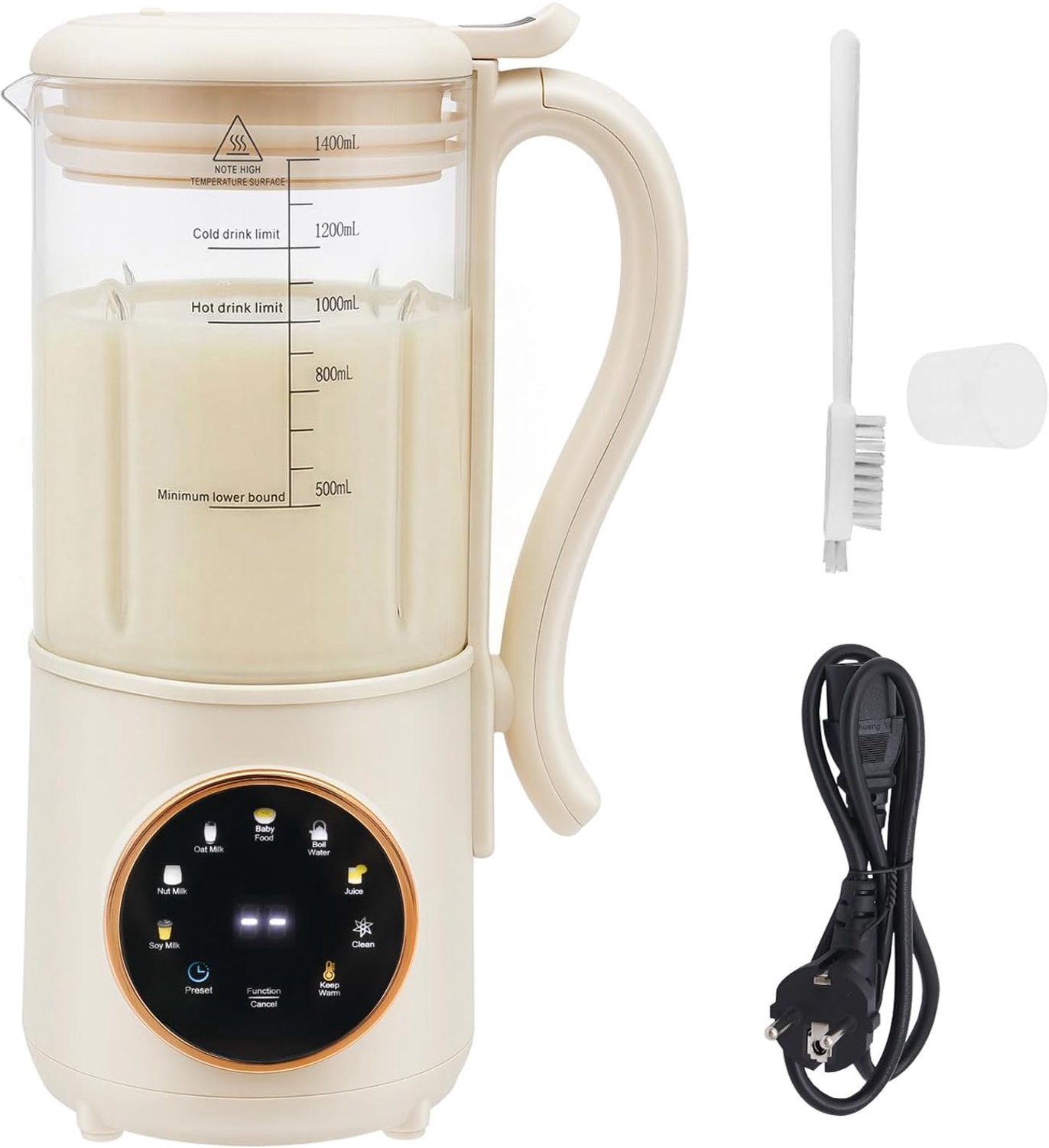 1,4 liter, 1400 ml sapcentrifuge met 16 messen, notenmelkmachine, automatische notenmelkmachine, multifunctionele melkmachine, havermoutmaker