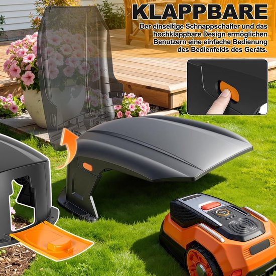 Robotmaaier, garage, compatibele laadstations, beschermende overkapping voor robotmaaier, geen signaalblokkering, uv-bescherming, tegen regen en hagel, geschikt voor de meeste — afbeelding 2