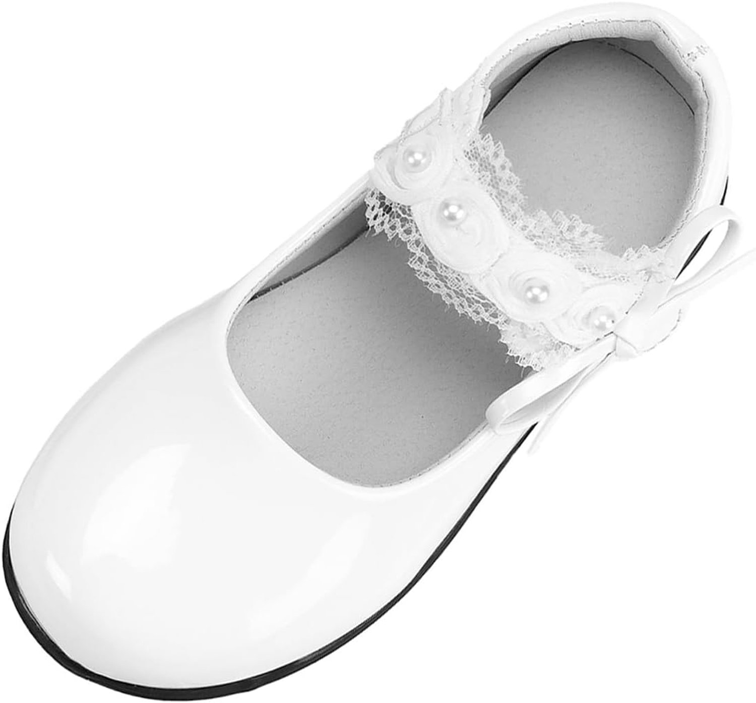 Schoenen voor meisjes, platte ballerina's met strik van kant, voor bruiloft, feest, activiteit, school