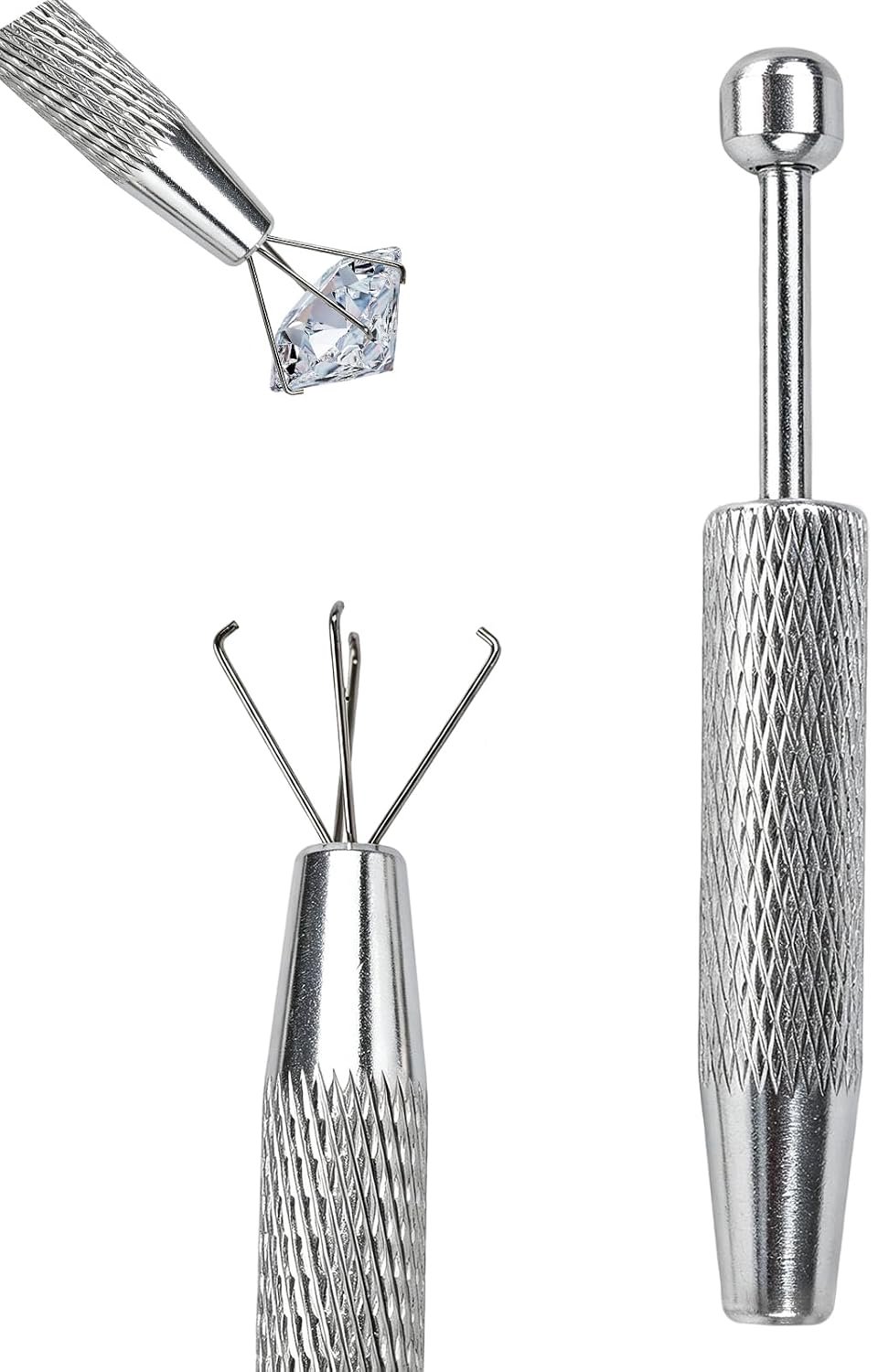 Bal opdraaier, kogelgrijper piercing invoerhulp kit van aluminiumlegering, piercing bal grabber tool & wisselhulp voor oor, neus, lippiercings