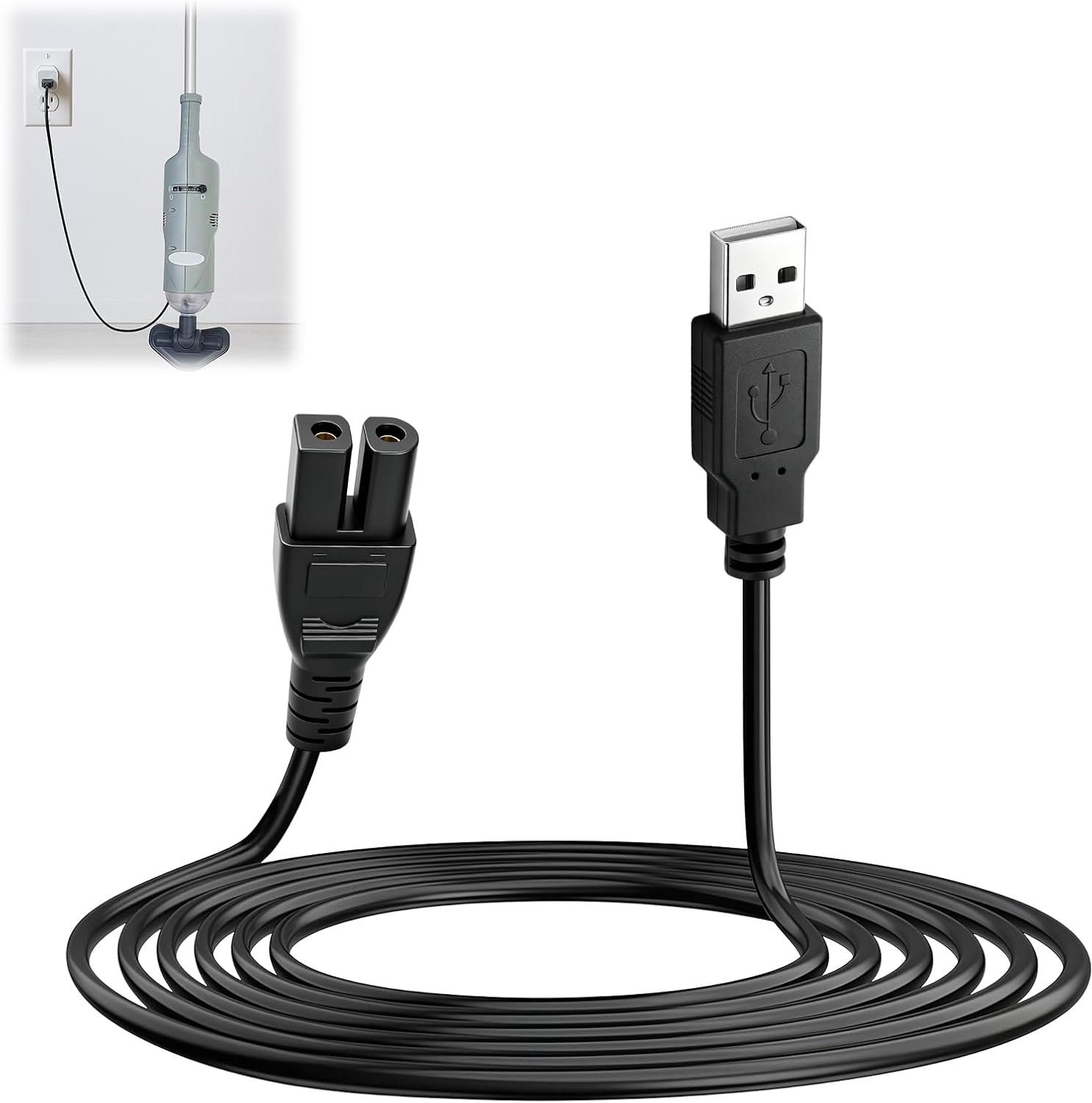 5 V voor Intex 28620 28620E 28620EP CL1704, oplaadbaar zwembadstofzuiger, oplader, 2 m, netadapter, reservekabel voor handreiniger