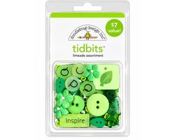 Doodlebug - Design - Tidbits - Limeade assortment - 60 pieces - Knopen - Scrapbooking