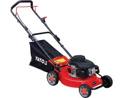 YATO YT-85500 Benzine Cirkelmaaier 40 cm - Loncin 139 cc (2.4 kW / 3.25 PK) - Duwmaaier met Stalen Dek & 40L Opvangzak - 6 Maaihoogtes - Lichtgewicht Grasmaaier