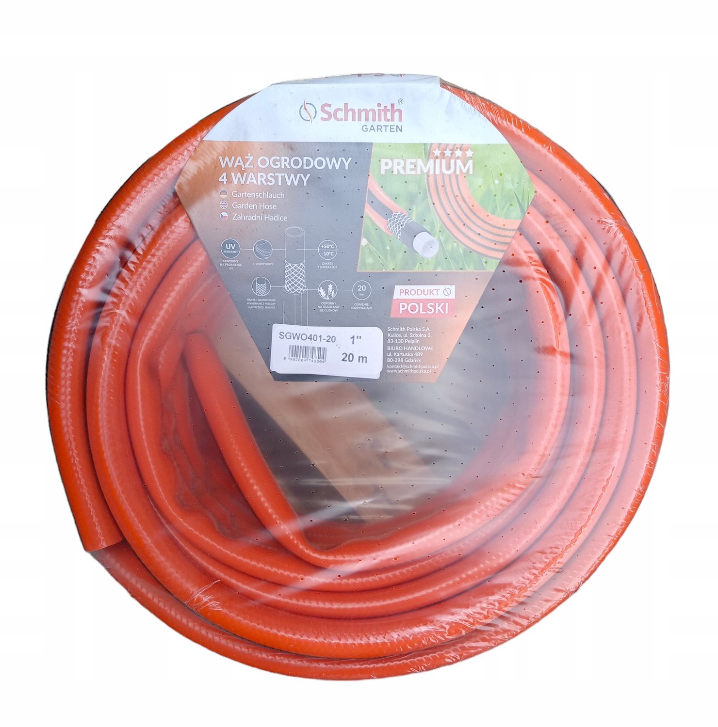 Schmith Tuinslang 1" 20m 4-laags UV-bestendig Hoge Kwaliteit