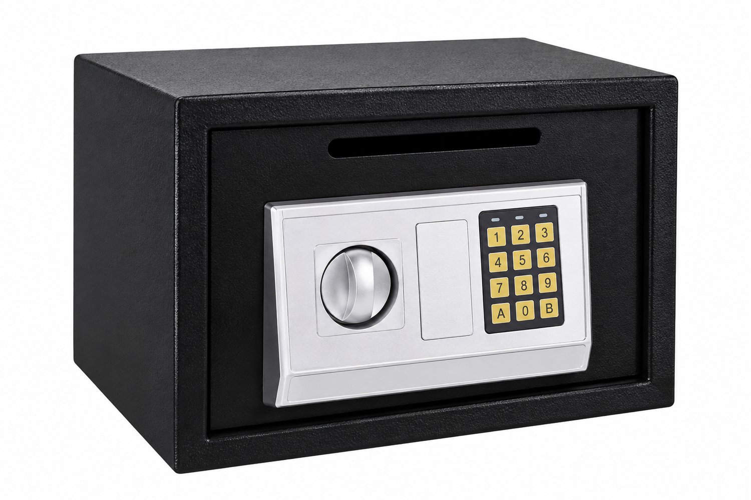 Prime Home Kluis - Kluis brandwerend - Opbergkluis - Verbergkluis - Met elektrische code - Dubbele sleutel - Groot - Staal - 16 Liter - Zwart
