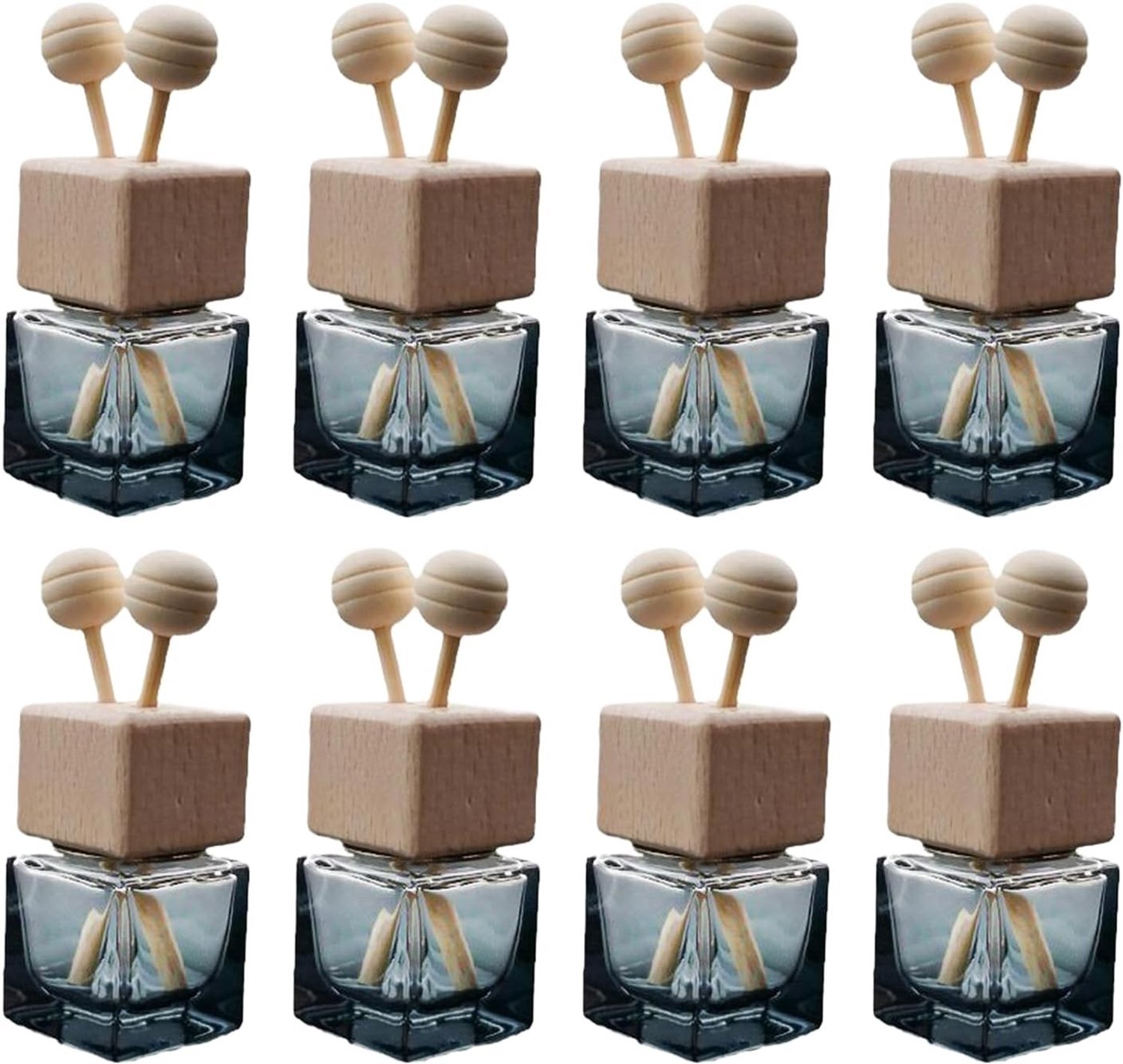 8 Stuks Lege Parfum Atomizers met Clip voor Auto, 8ml, Geschikt voor Essentiële Olie en Aromatherapie, Handige Luchtverfrisser voor in de Auto