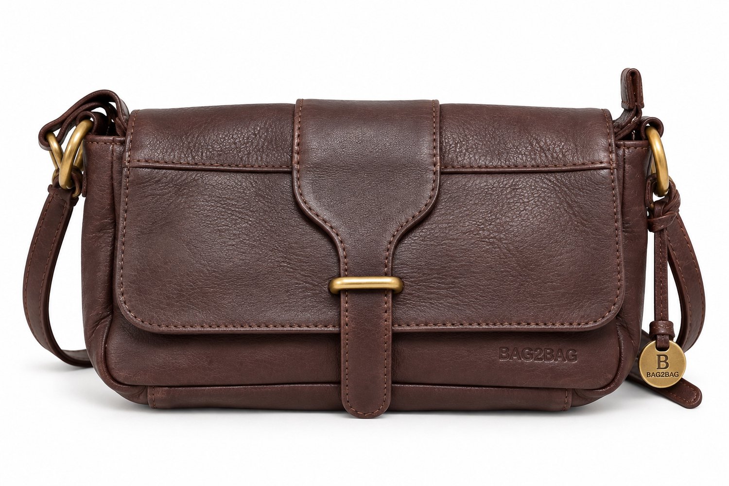 Bag2Bag New Napels Schoudertas - Donkerbruin