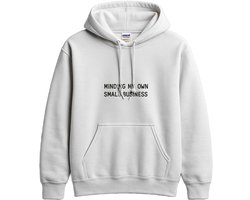 Ondernemer Hoodie – MINDING MY OWN SMALL BUSINESS – Minimalistische Outfit – Unisex Hoodie voor Dames & Heren – Origineel Cadeau