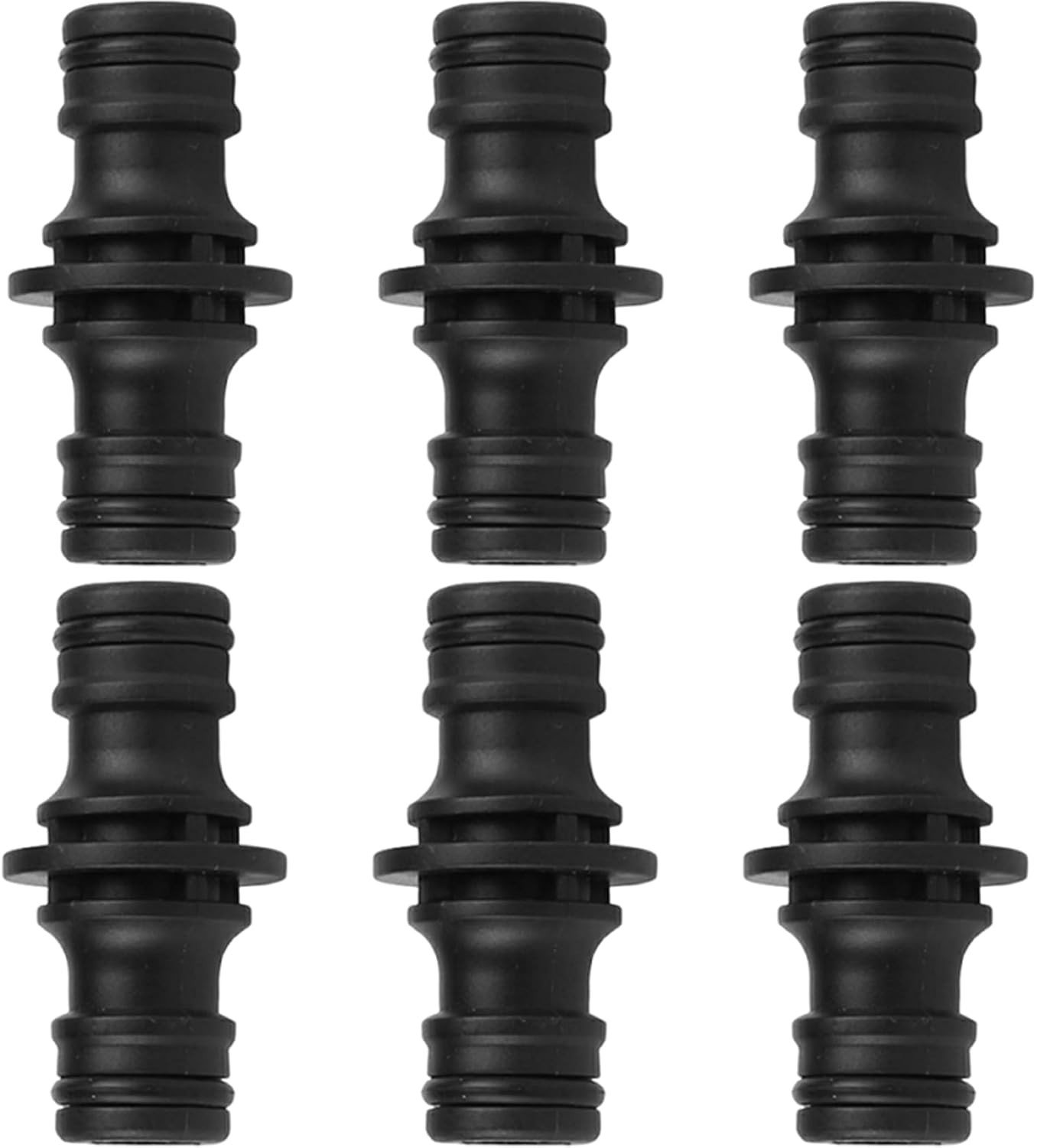 6-delige koppeling 1/2 inch voor tuinslangen, adapter voor slangaansluitingen, dubbele koppeling en slangaansluiting