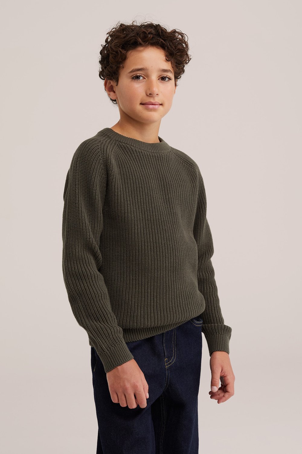 WE Fashion Jongens gebreide trui met structuur