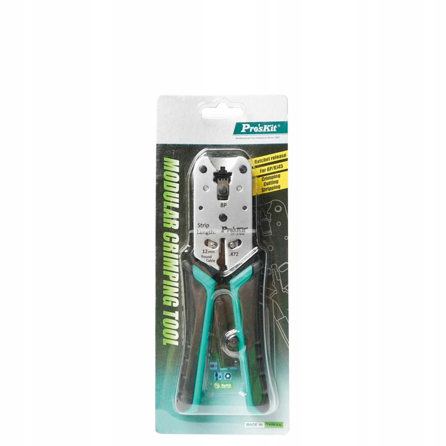 Proskit CP-376VR RJ45 Tang: Krimpen, Knip & Strippen