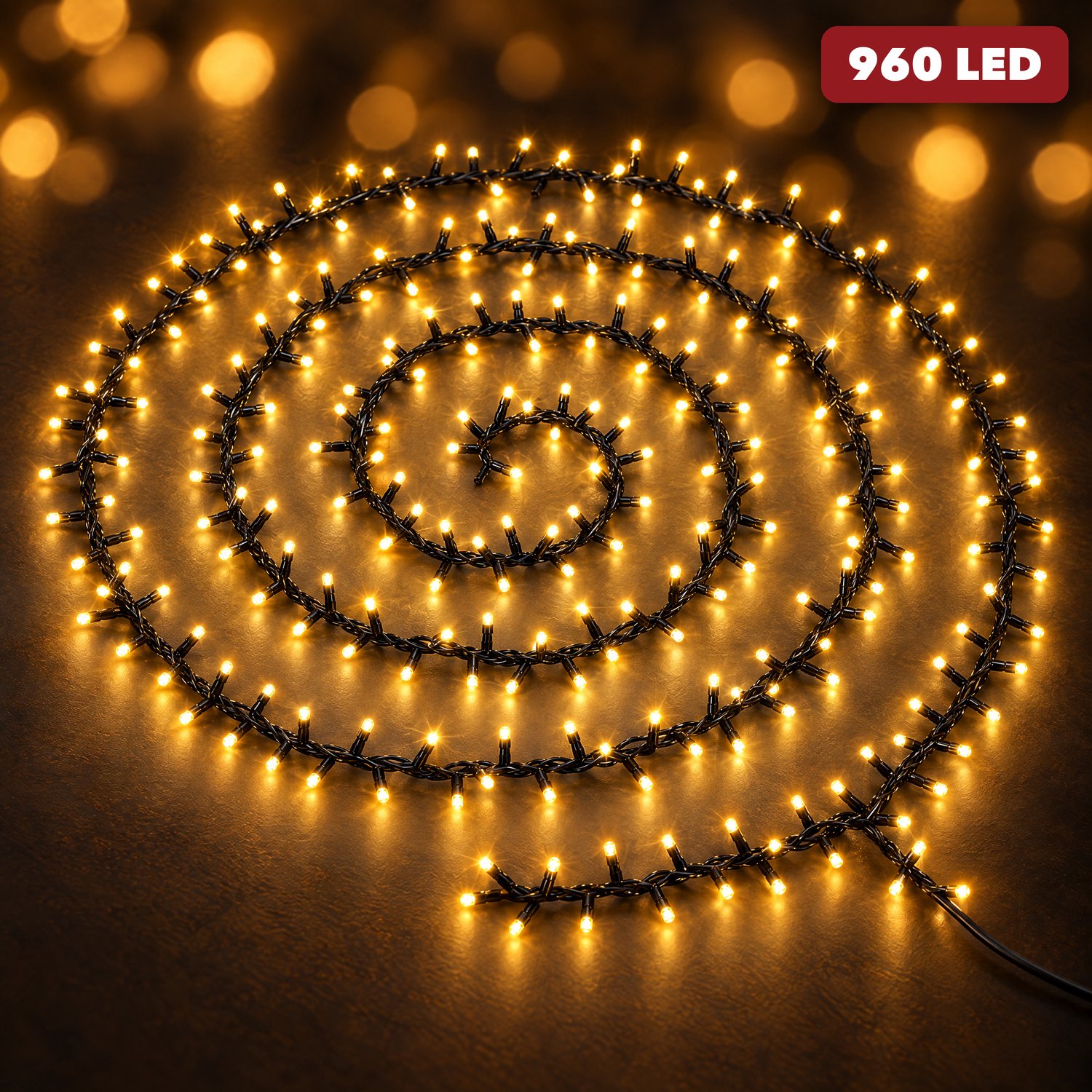 Cheqo® Kerstverlichting Twinkle 960 LED - 15 Meter - Warm Wit - Kerstboomverlichting - Kerstlampjes - Lichtsnoer - Feestverlichting - voor Binnen en Buiten - Sfeerverlichting met Timer - Lichtslinger - Fairy Lights - Kerstdecoratie