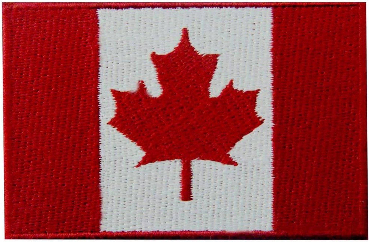 Vlag geborduurde patch Canadese esdoornblad sluiting haak en lus nationaal embleem