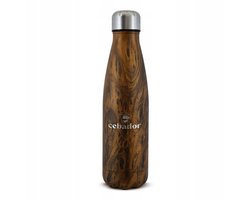 Cebador Thermosfles Yerba Mate Thee Koffie 190 ml Houtkleur