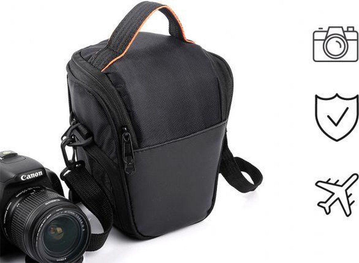 Universele DSLR Camera Fototas -Cameratas waterdicht - Camera tas geschikt voor Nikon/ Canon /Sony- Schoudertas - Spiegelreflex Tas - Zwart