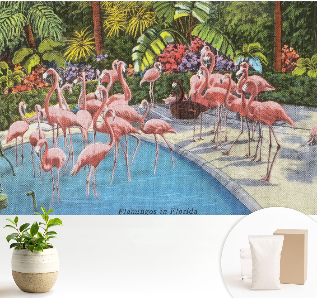 Wallfluent Fotobehang - Groente Vliesbehang - 104x70 cm - Exotische Scène Fotobehang Vlies - Hal behang Dieren - Muurschildering - Woonkamer behang