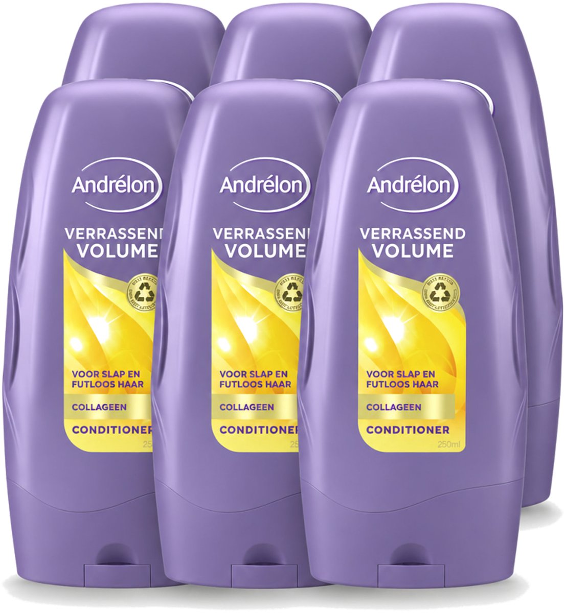 6 x Andrélon - Verrassend Volume - Conditioner - Luchtig & Vol Haar - 250 ml - Voordeelverpakking - 6 stuks