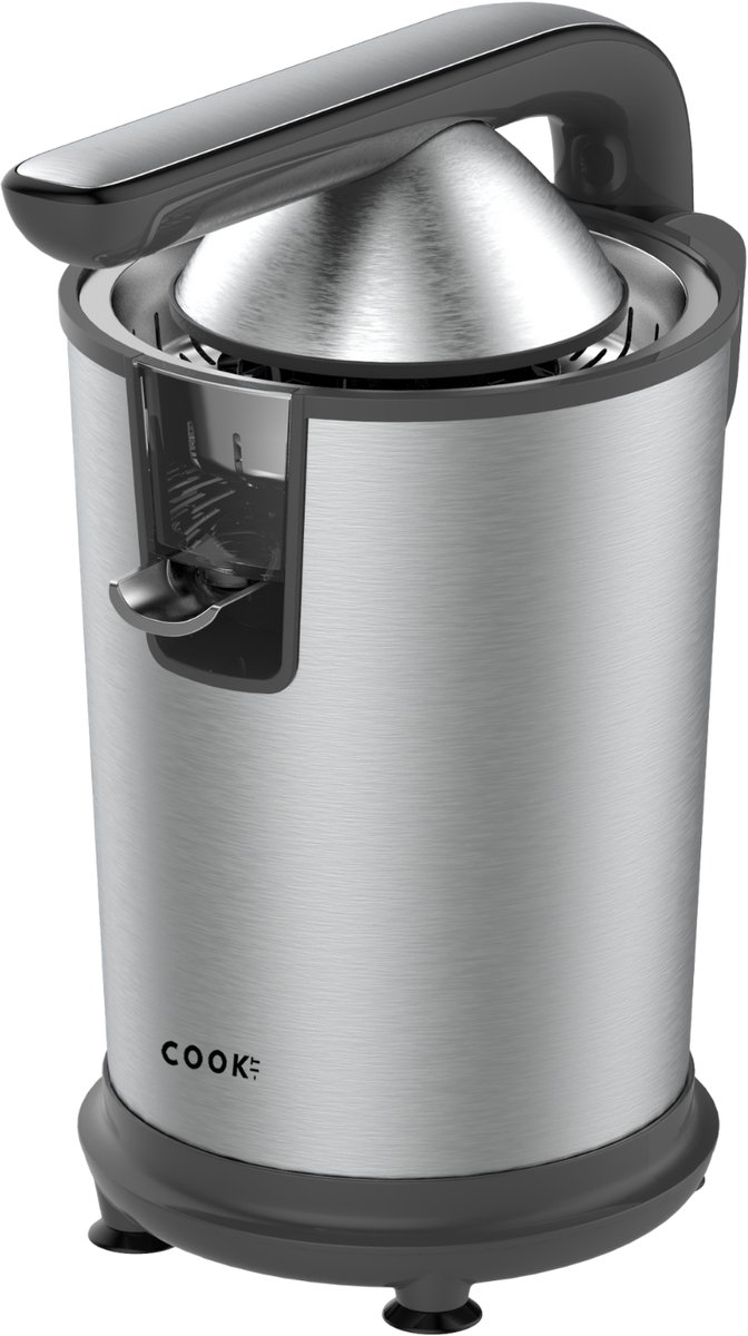COOK-IT Citruspers Elektrisch – 160W – 2 Perskegels – Automatische Start/Stop – Met Hendel & Schenktuit – RVS