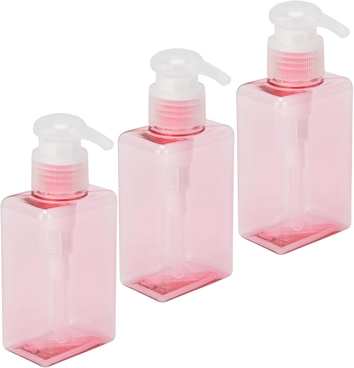 Reisformaat Lege Foam Pompflessen, Set van 3 Stuks, 100ML Herbruikbare Plastic Dispenser voor Lotion, Zeep en Shampoo