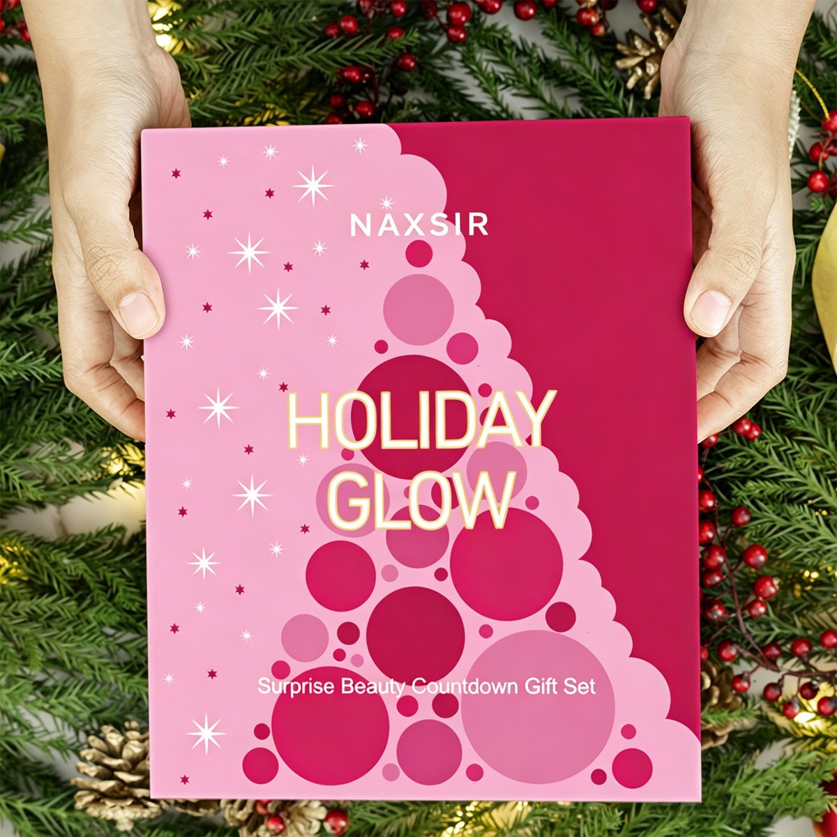 NAXSIR Complete make-upset voor dames, Beauty-adventskalender 24 vakjes, kerstcadeau – foto 3