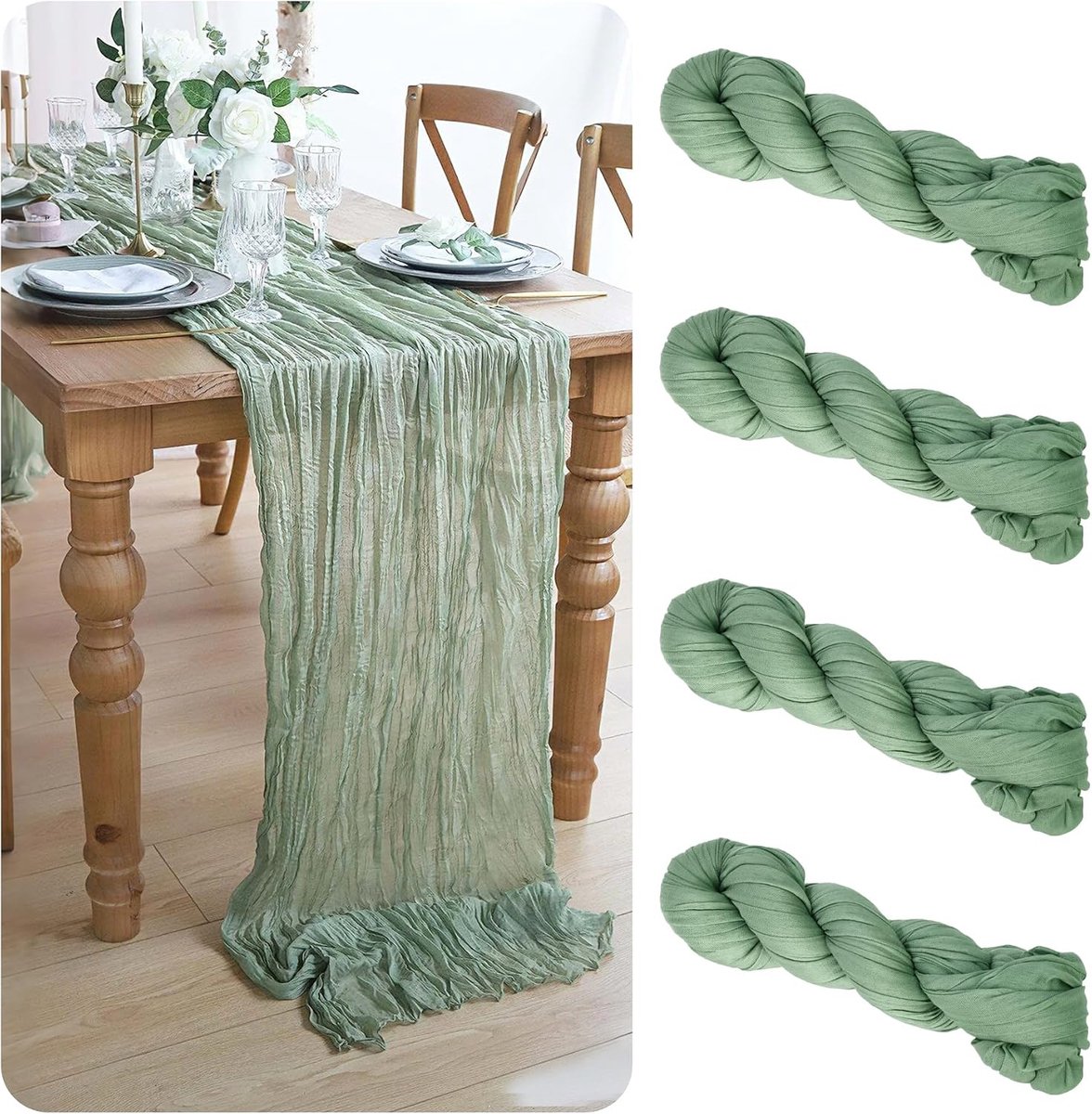 Tafellopers, voor bruiloft, decoratie, verjaardagsfeest, 90 x 300 cm