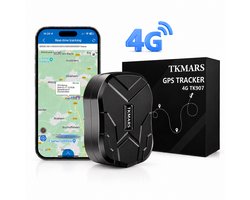 TKMARS 4G GPS tracker – Zonder Abonnement - 20000mAh Lange Batterij - GPS Tracker Auto - GPS Tracker Fiets - GPS Tracker Kind - Volgsysteem - IP65 Waterproof Geschikt Alle Voertuigen – Auto – Motor - Scooter