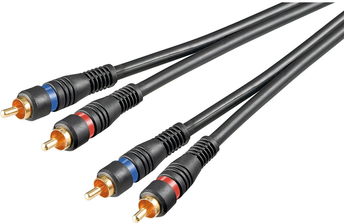 Goobay RCA Stereo aansluitkabel, 2 x cinch-stekker > 2 x cinch-stekker