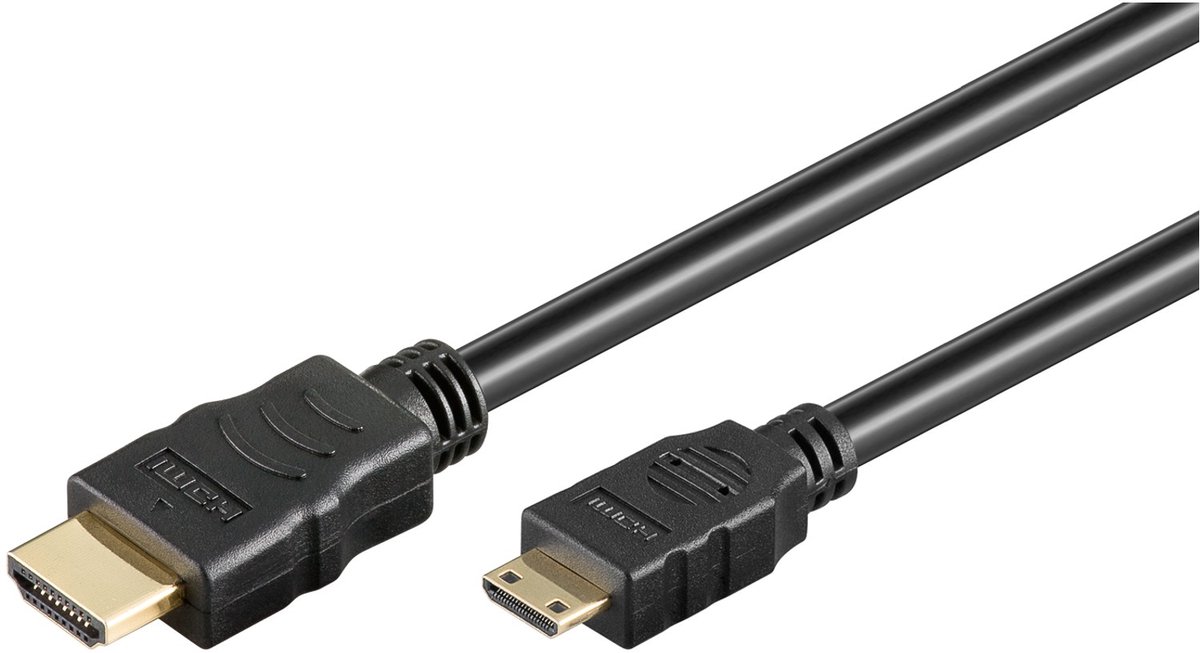 Image of Goobay High Speed HDMI-kabel naar Mini-HDMI 4K @ 60 Hz, 4K/60 Hz, 18 Gbit/s, 1 m, zwart