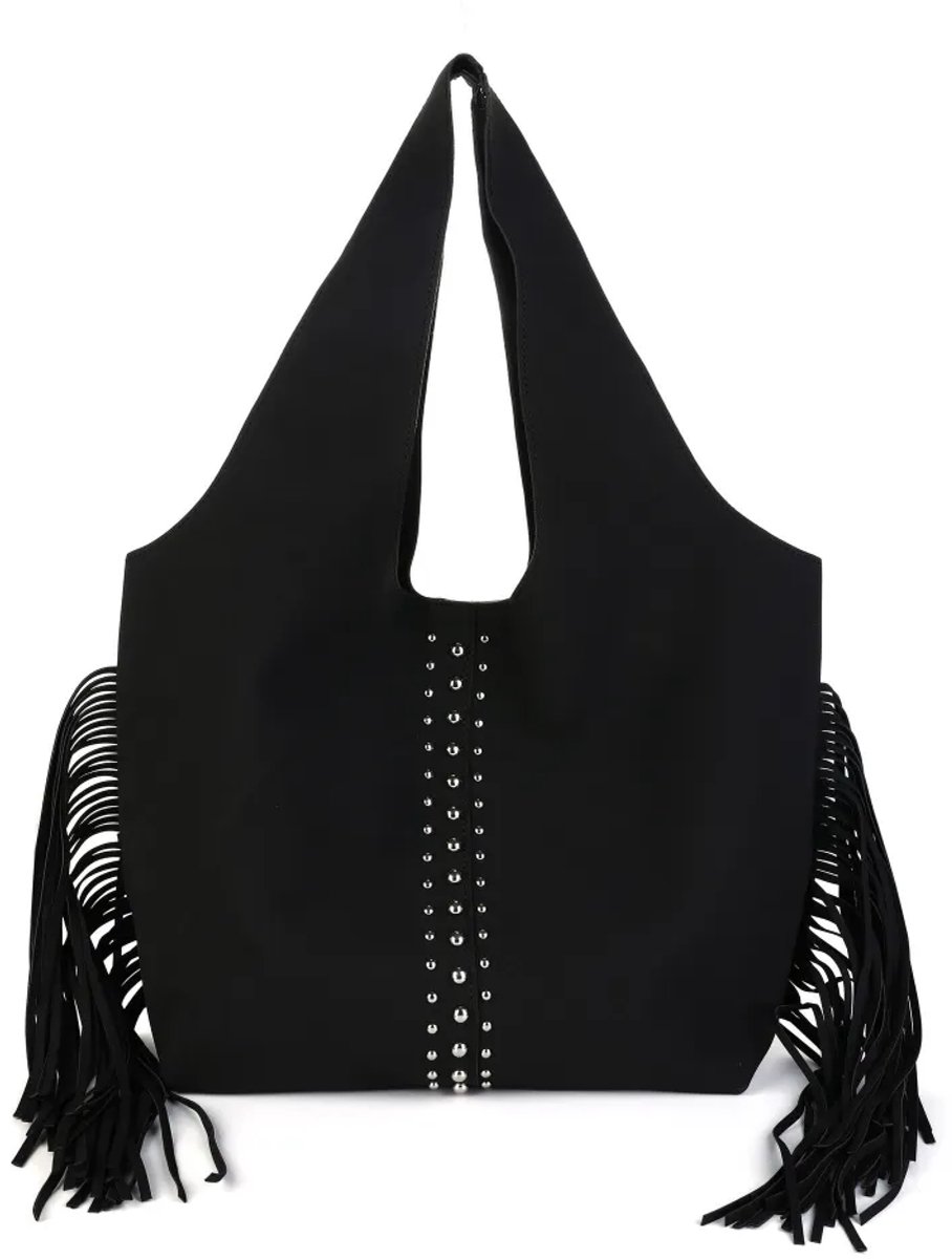 schoudertas merk Michelle western vibe stijlvolle tas kleur zwart
