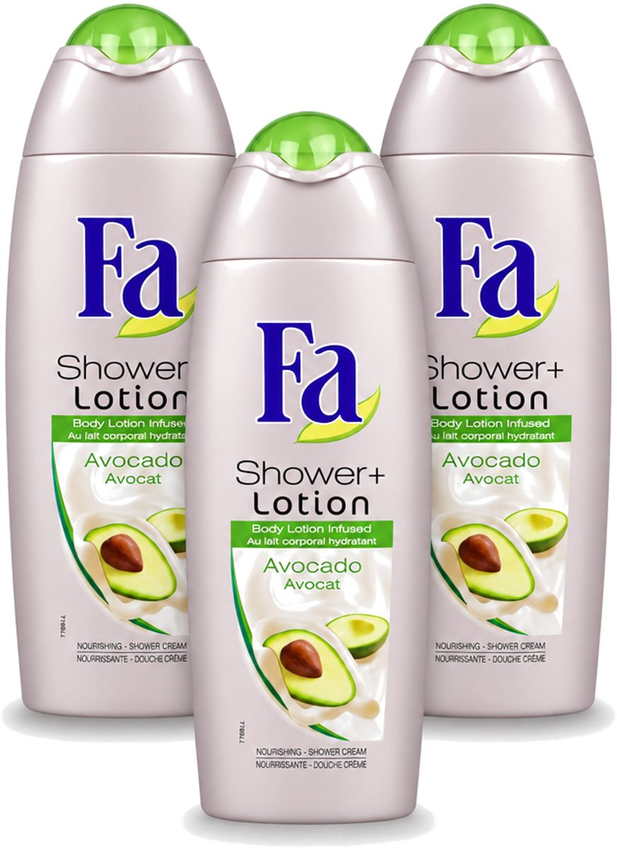 3 x Fa - Douchecrème Met Lotion - Avocado - 250 ml - Voordeelverpakking - 3 stuks