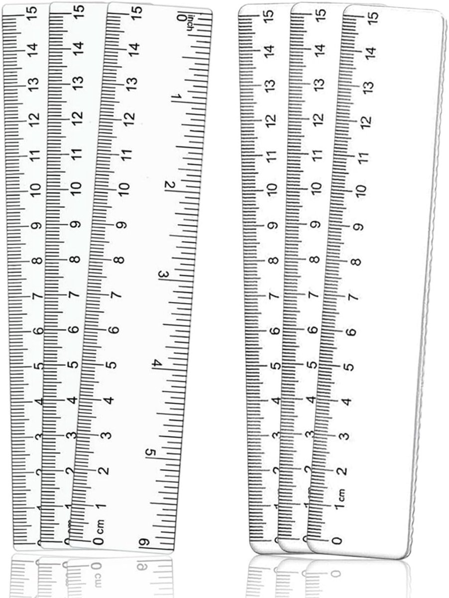 Lineaal 15 cm - kunststof transparant - flexibel en precisie - ideaal voor school en kantoor - ShopVlot