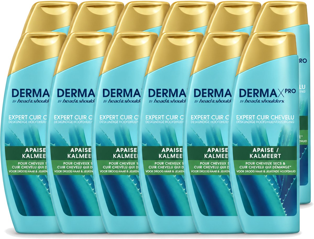 12 x Head & Shoulders - DermaX Pro - Anti-Roos Shampoo - Kalmeert - 470 ml - Voordeelverpakking - 12 stuks
