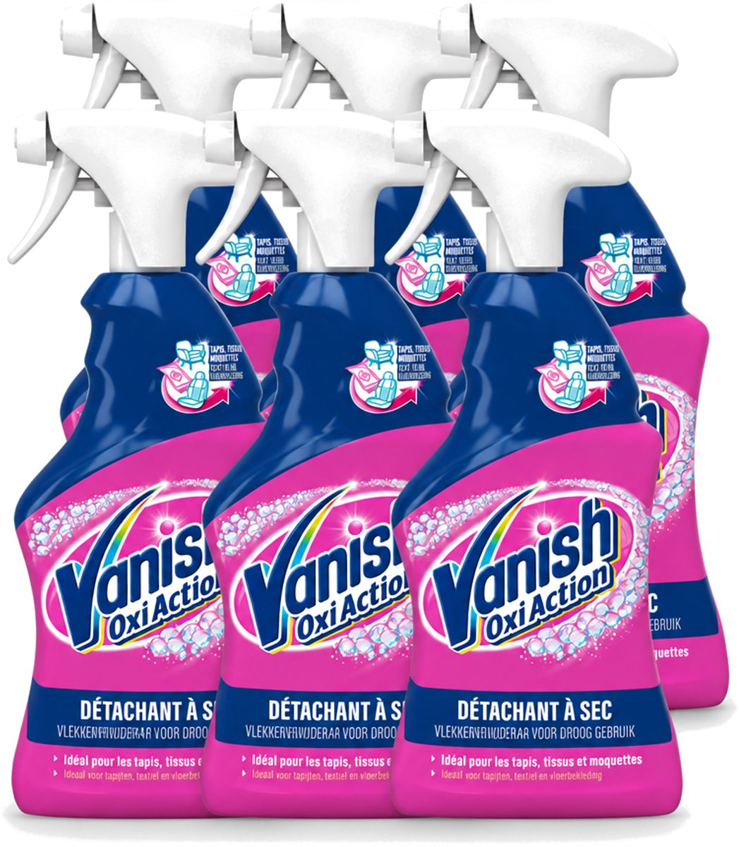 6 x Vanish Oxi Action - Vlekkenverwijderaar Spray - Voor Tapijt. Textiel & Vloerbekleding - 500 ml - Voordeelverpakking - 6 stuks
