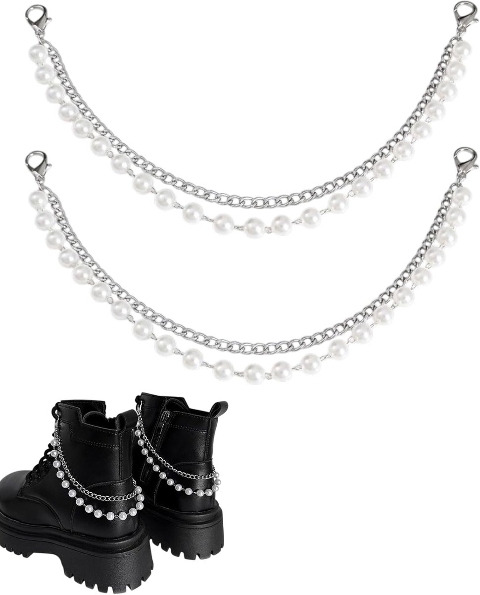 Schoen charms ketting 2 stuks - Punk stijl - Clip-on accessoires - Personaliseer je sneakers - ShopVlot