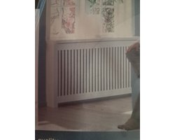 CanDo Radiatorbekleding Cambridge Wit MDF 153x100 cm - LET OP!! Incl Staanders EXCL Vensterbank en zijpanelen
