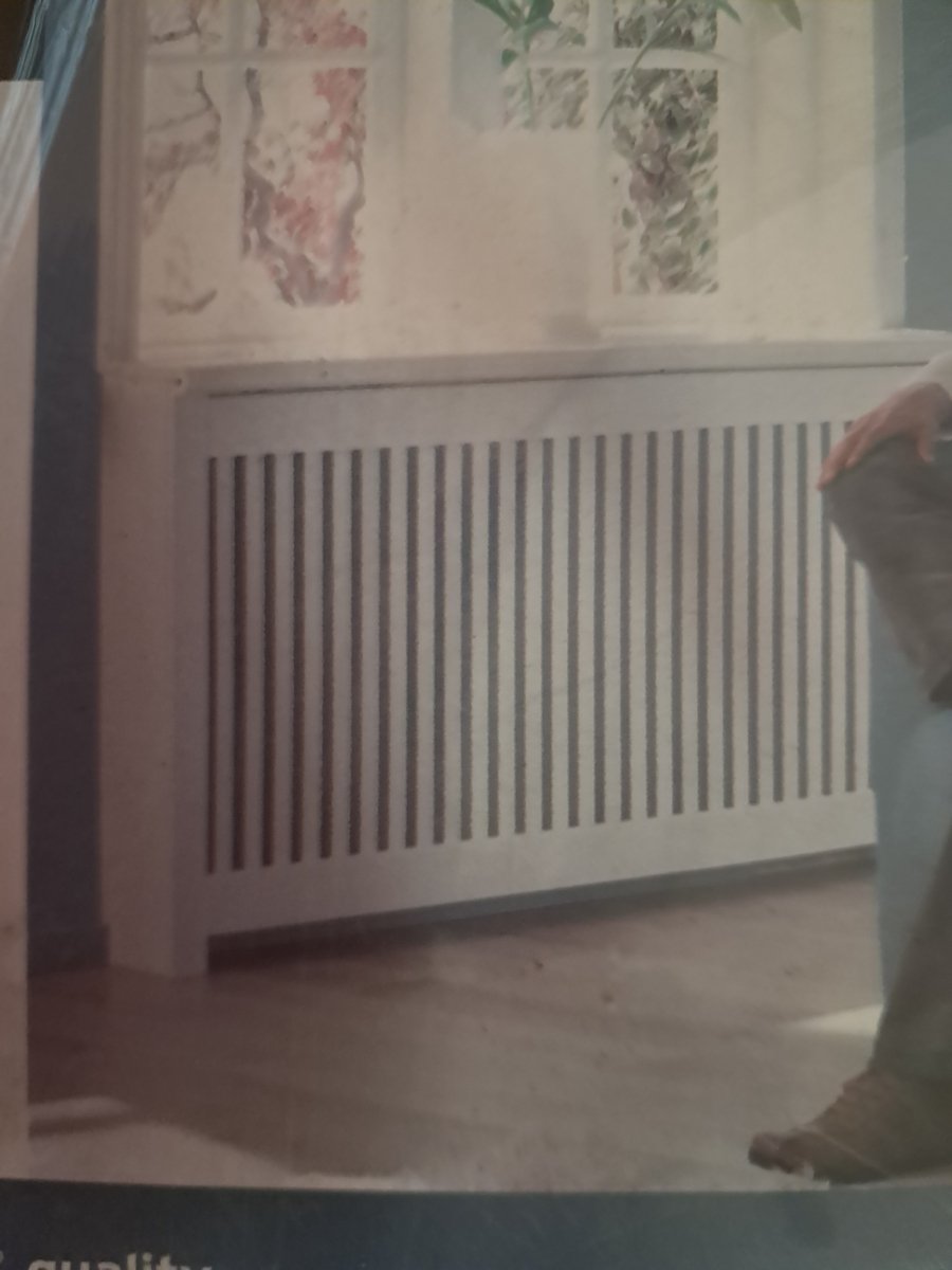 CanDo Radiatorbekleding Cambridge Wit MDF 153x100 cm - LET OP!! Incl Staanders EXCL Vensterbank en zijpanelen