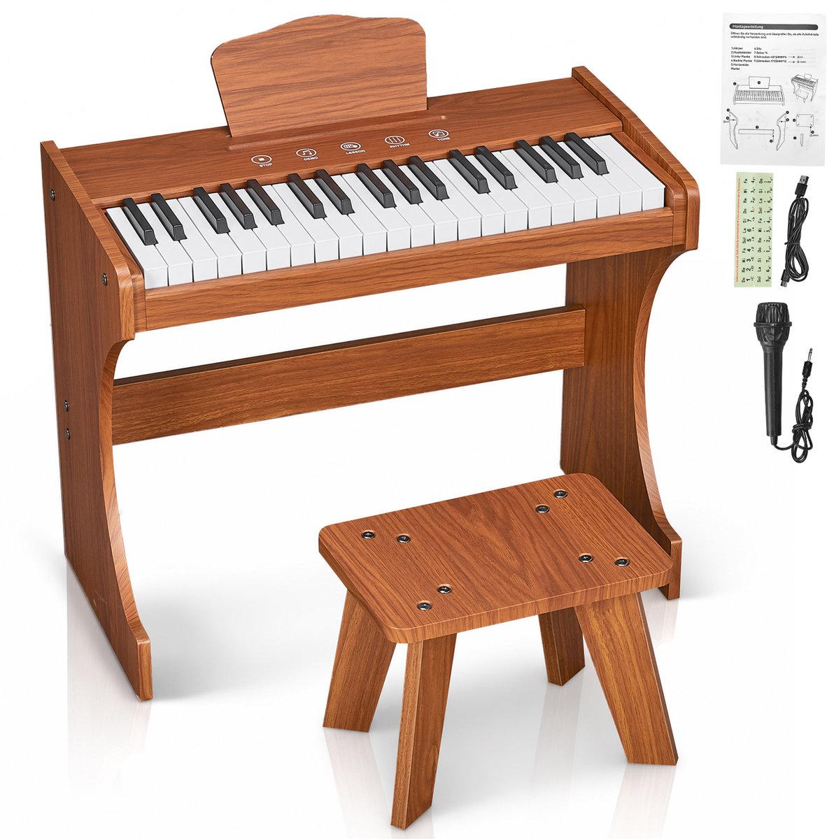 Kinderdigitale piano - 37 toetsen - 8 klanken - ritmes en liedjes inbegrepen